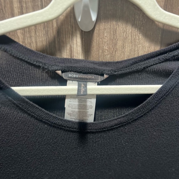 BCBG Max Azria Black Long Sleve Dress Size Large EUC - Picture 3 of 7